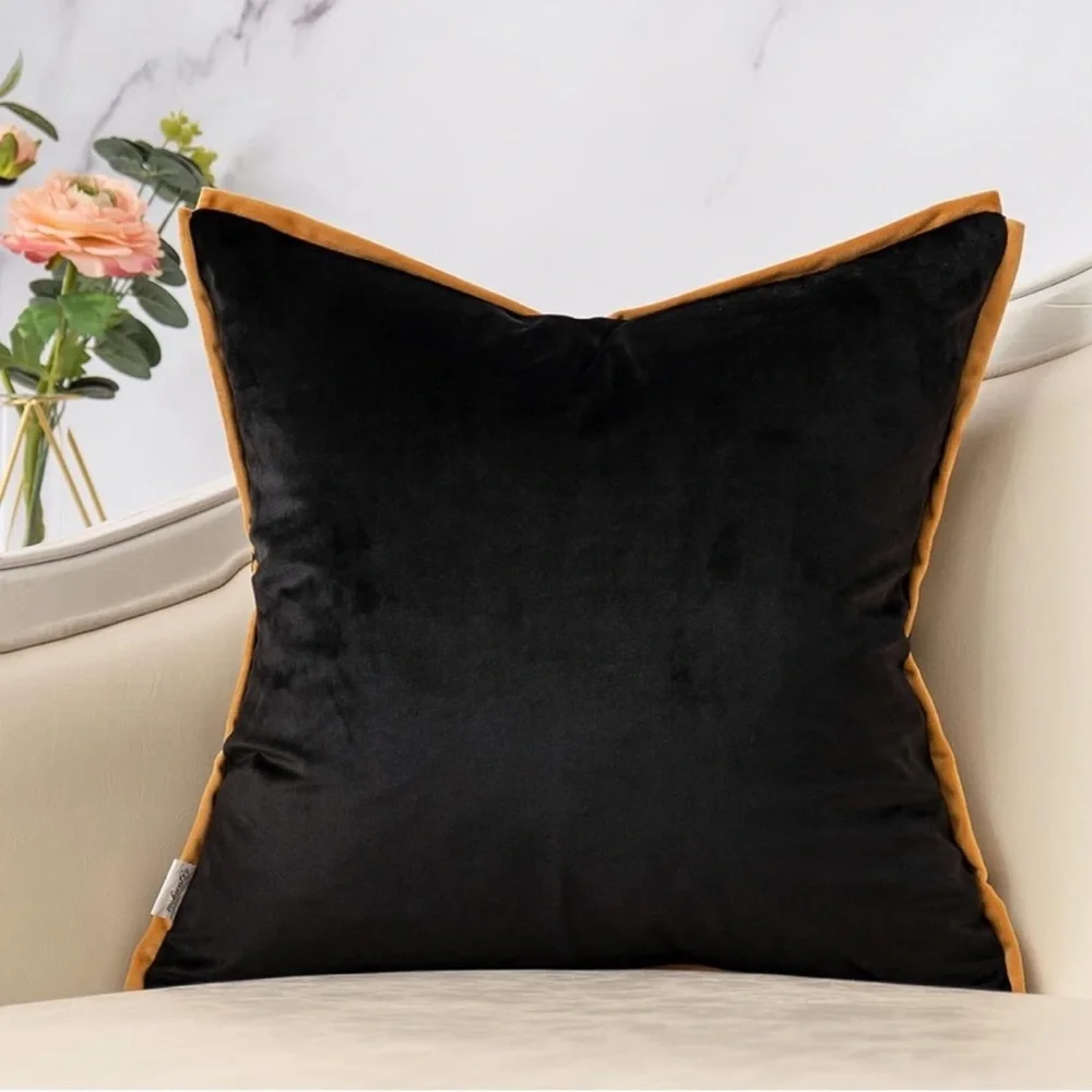 🆕 Zebra Print Velvet EURO decorative accent pillow cover in 18” x 18”
